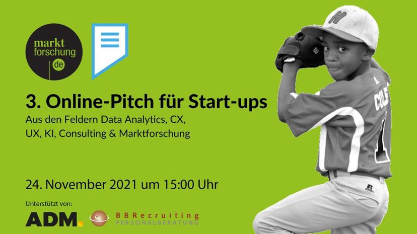 Der 3. Start-up Online-Pitch startet 24.11.2021 mit BBRecruiting in der Jury