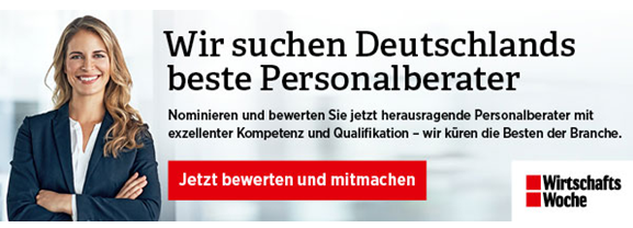 WirtschaftsWoche sucht beste Personalberater 2025