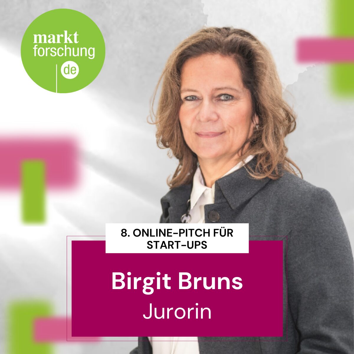 Der 8. Start-up Online-Pitch startet mit Birgit Bruns in der Jury
